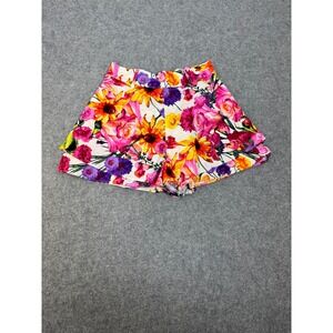 Buddy Love XS Floral Print Rayon High Waist Shorts Women